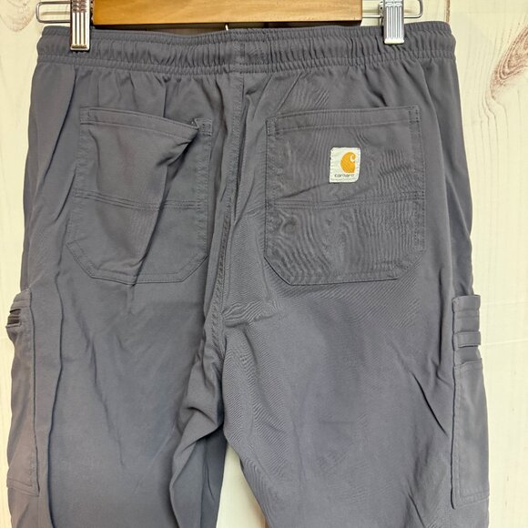 Carhartt Women’s Rugged Flex Peak Cargo Jogger Scrub Pant Medium Pewter EUC - Picture 5 of 10